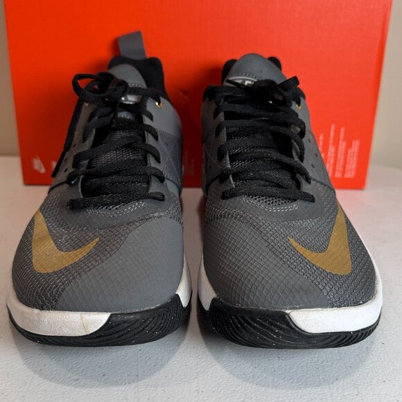 NIKE MEN'S FLY BY II 2 AJ5902-002 GRAY GOLD LACE UP Sneakers Size 9 - Picture 1 of 11